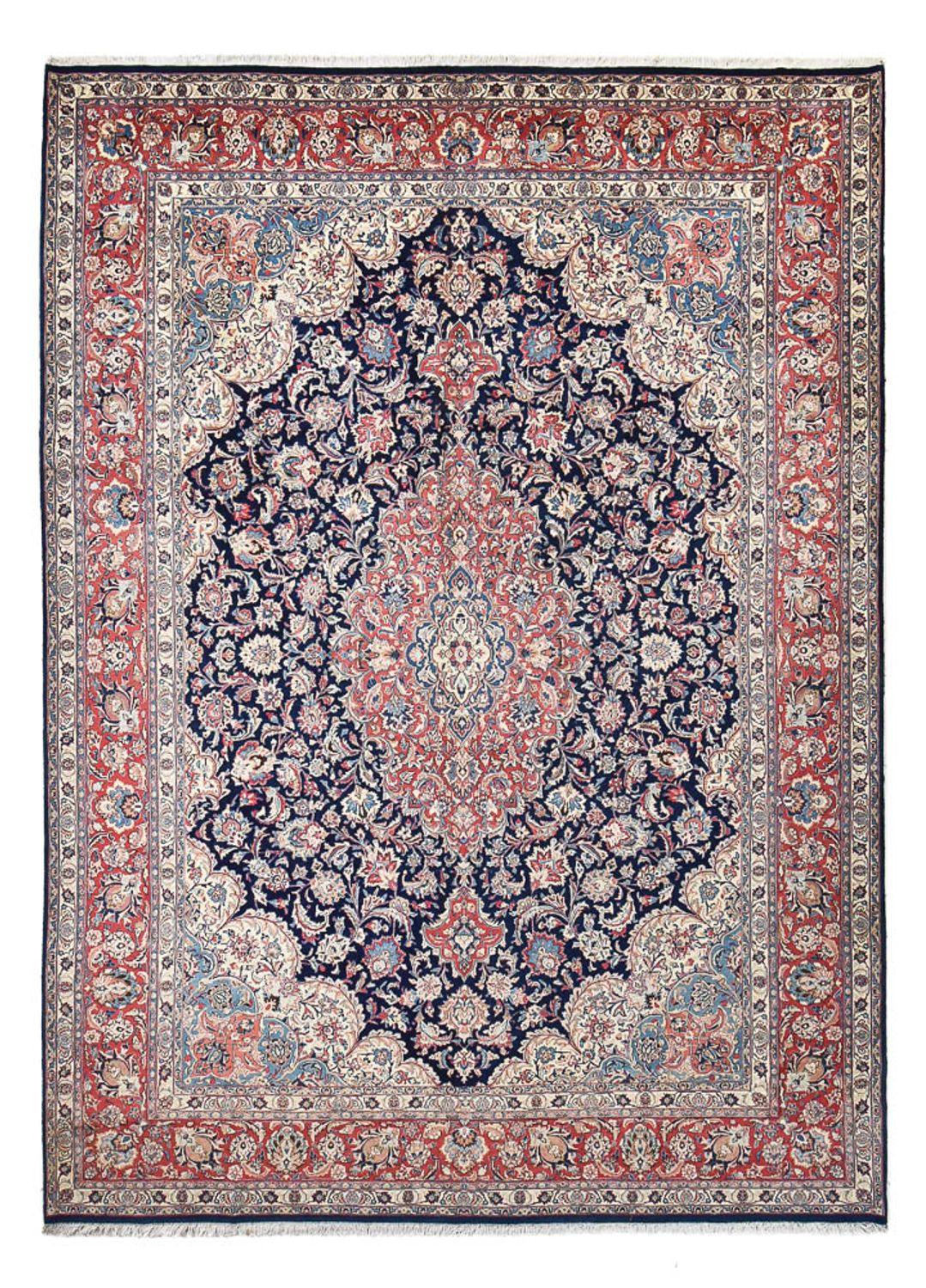 Tapis persan - Classique - Royal - 408 x 300 cm - bleu foncé