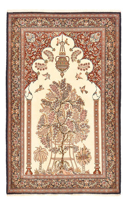 Tapis persan - Ghom - Royal - 204 x 132 cm - beige