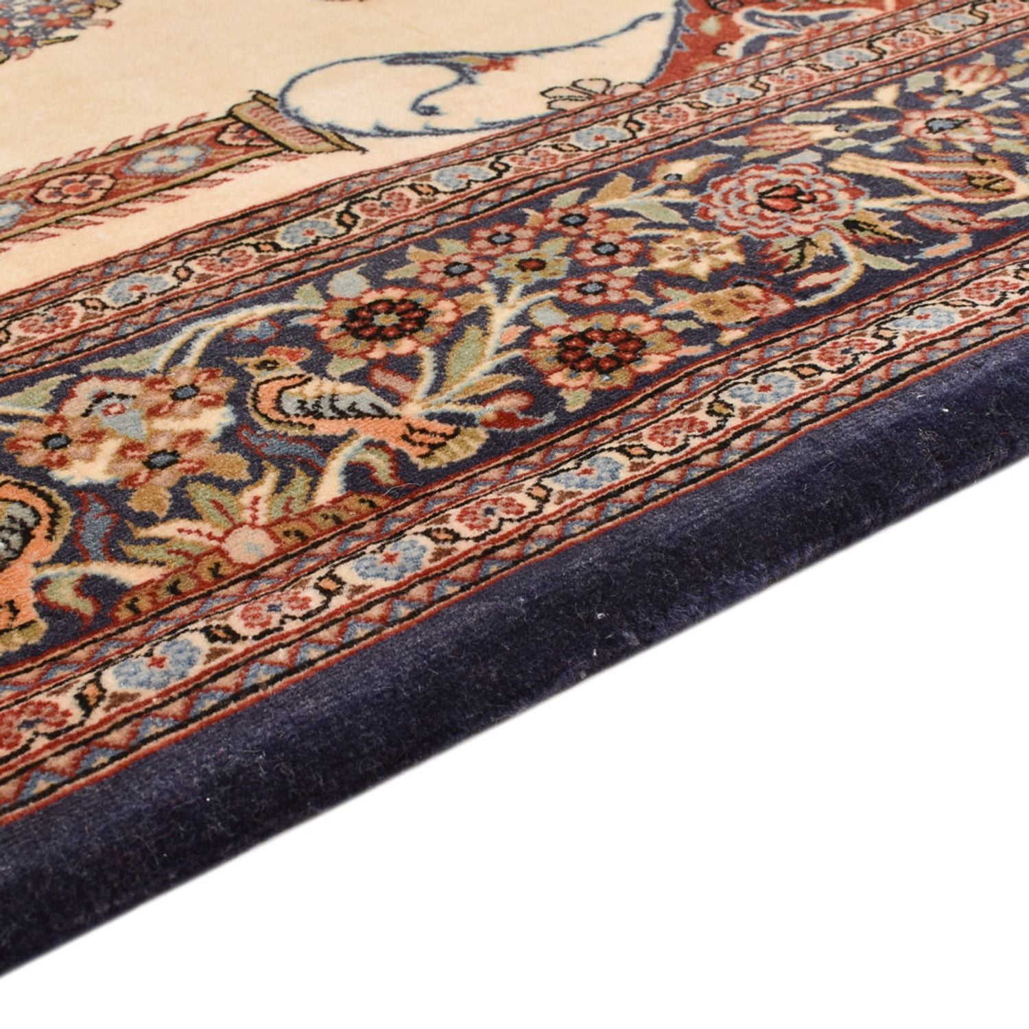 Tapis persan - Ghom - Royal - 204 x 132 cm - beige
