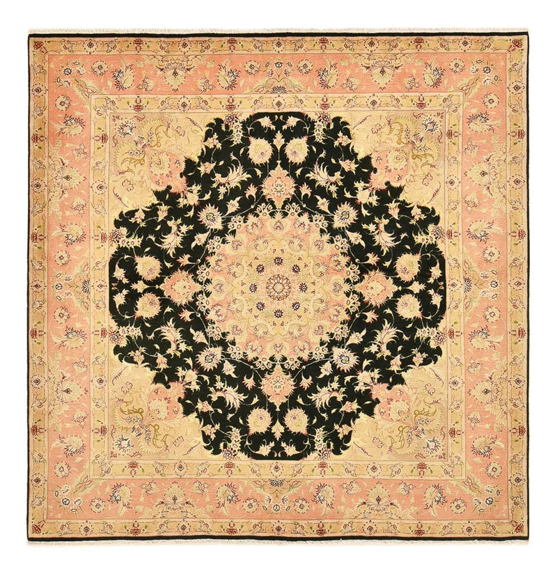 Tapis persan - Tabriz - Royal carré  - 202 x 196 cm - bleu foncé