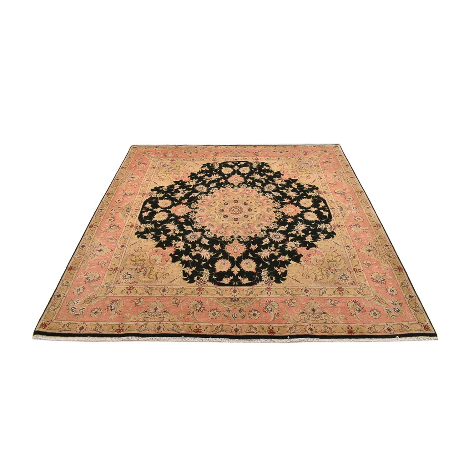 Tapis persan - Tabriz - Royal carré  - 202 x 196 cm - bleu foncé