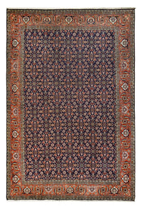 Tapis persan - Tabriz - 289 x 198 cm - bleu foncé