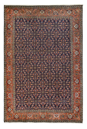 Tapis persan - Tabriz - 289 x 198 cm - bleu foncé