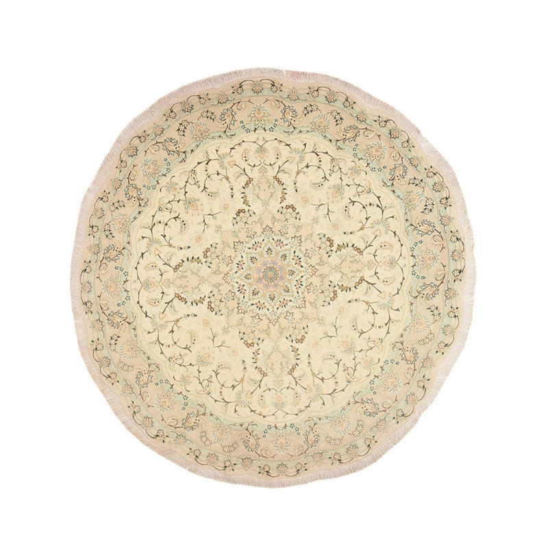 Tapis persan - Tabriz - Premium ronde  - 200 x 200 cm - sable