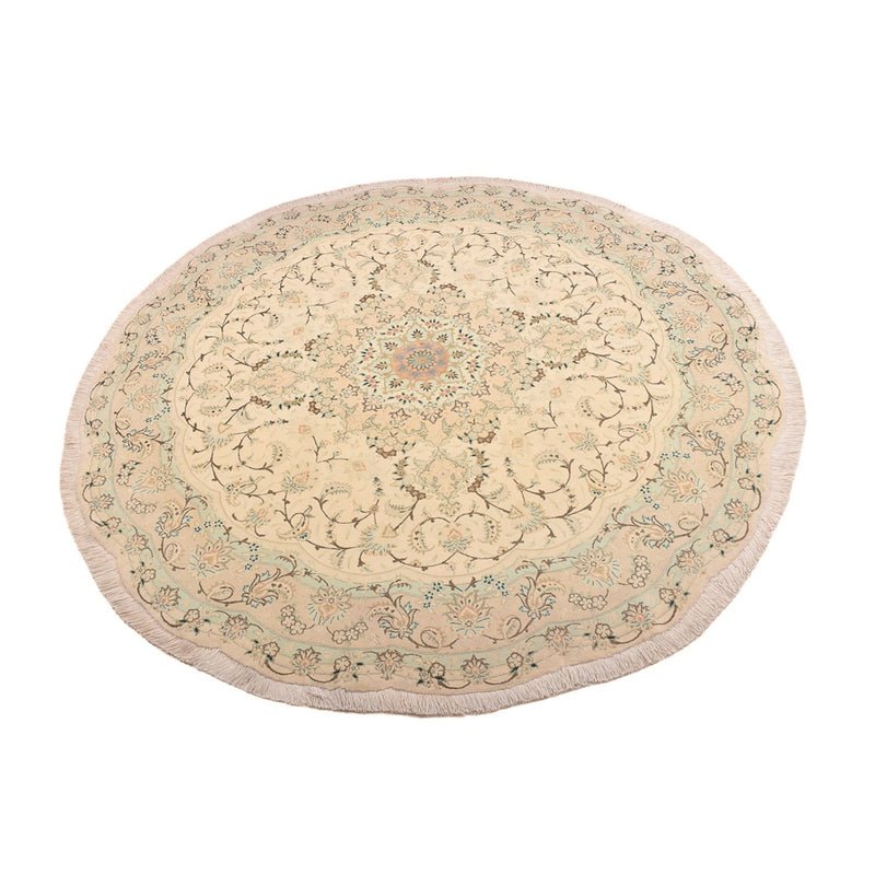 Tapis persan - Tabriz - Premium ronde  - 200 x 200 cm - sable