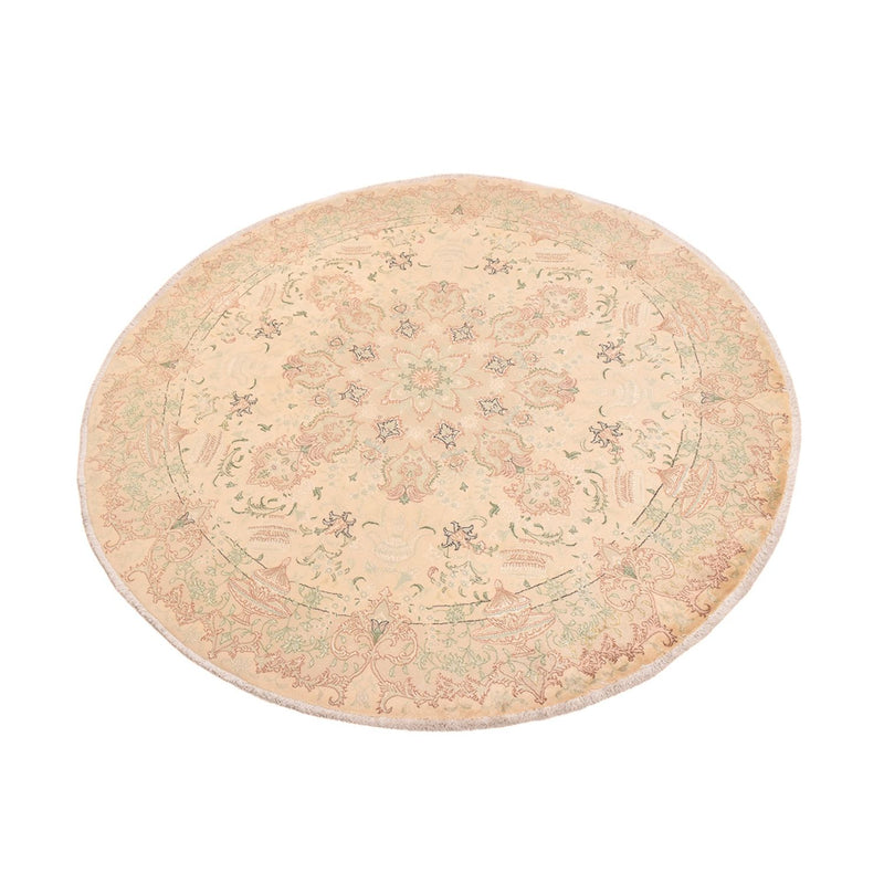 Tapis persan - Tabriz - Royal ronde  - 200 x 200 cm - beige
