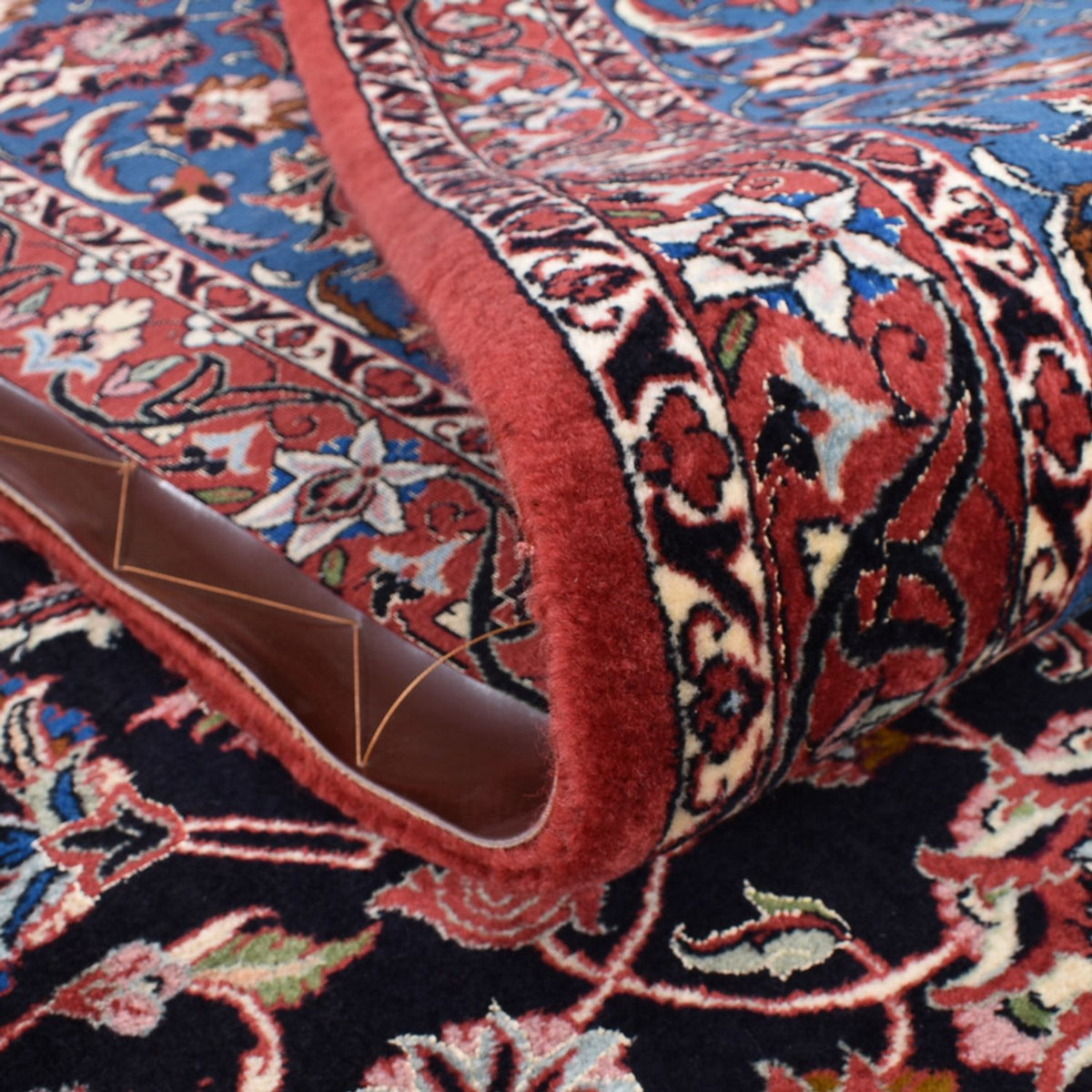 Tapis persan - Bidjar - 402 x 307 cm - bleu foncé