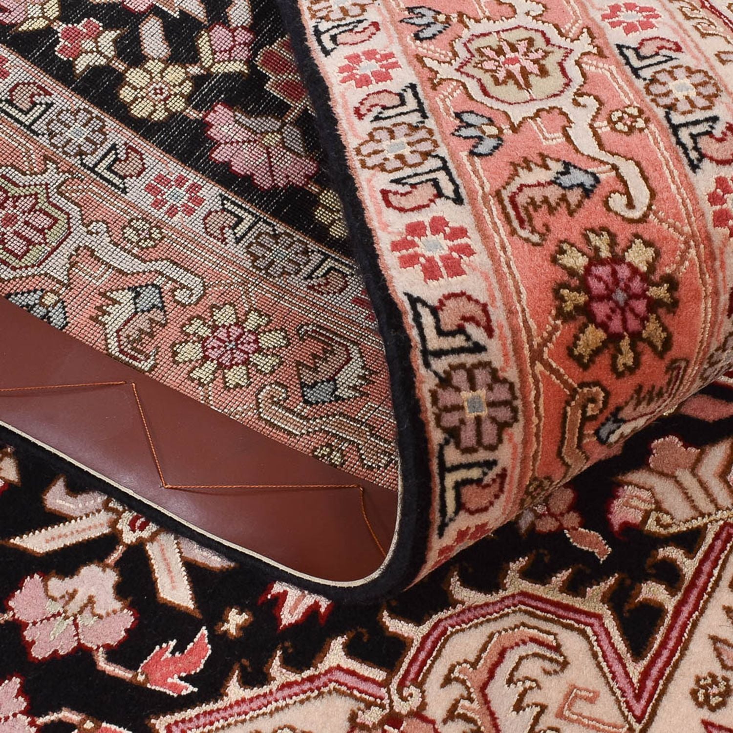 Tapis de couloir Tapis persan - Tabriz - Royal - 352 x 90 cm - rouge clair