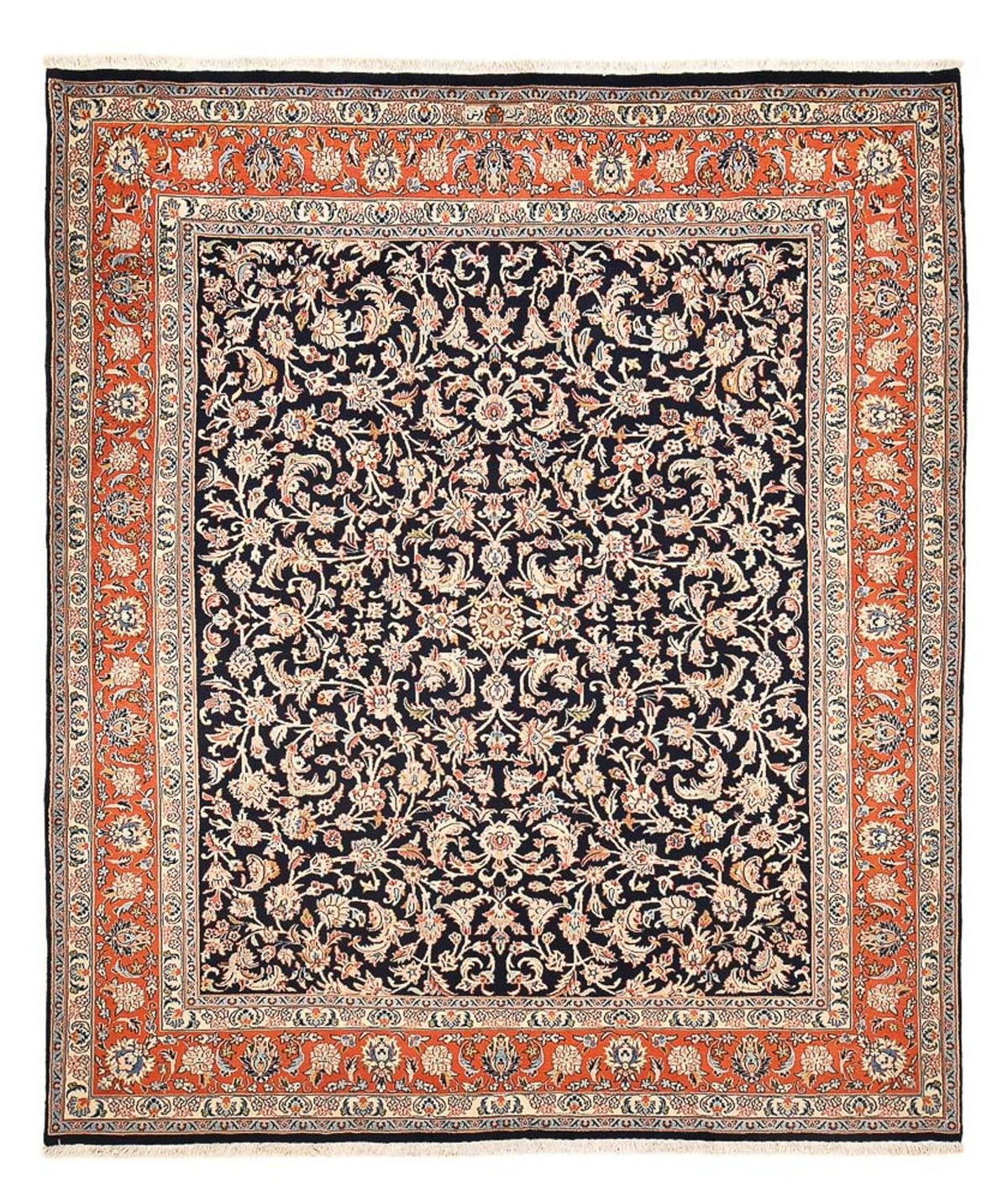 Tapis persan - Classique - 296 x 247 cm - bleu foncé
