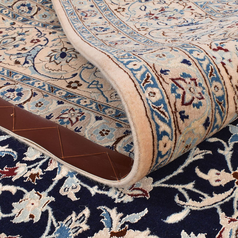 Tapis persan - Nain - Premium - 351 x 253 cm - bleu foncé