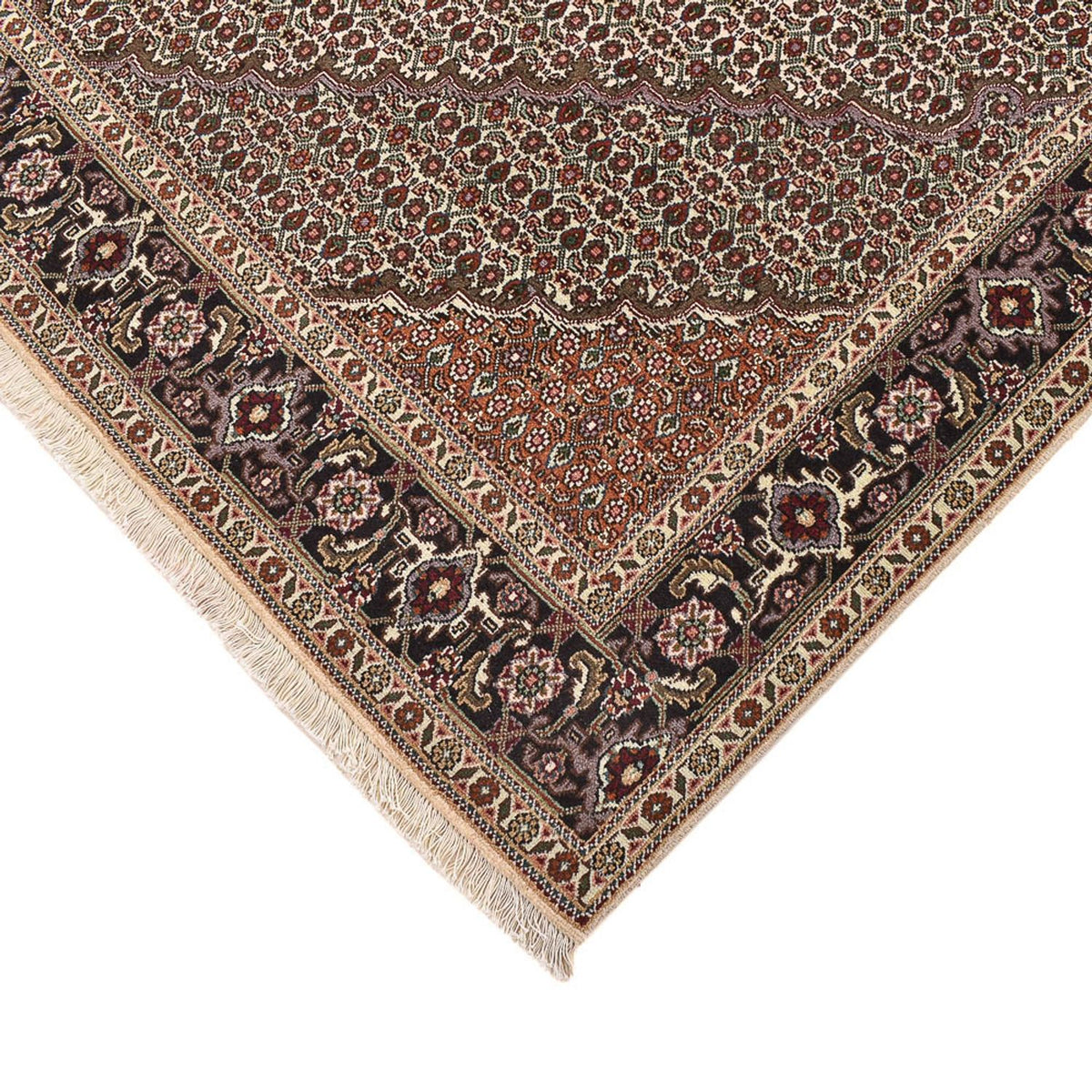 Tapis persan - Tabriz - Royal carré  - 202 x 200 cm - marron
