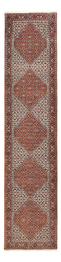Tapis de couloir Tapis persan - Bidjar - 377 x 83 cm - rouille