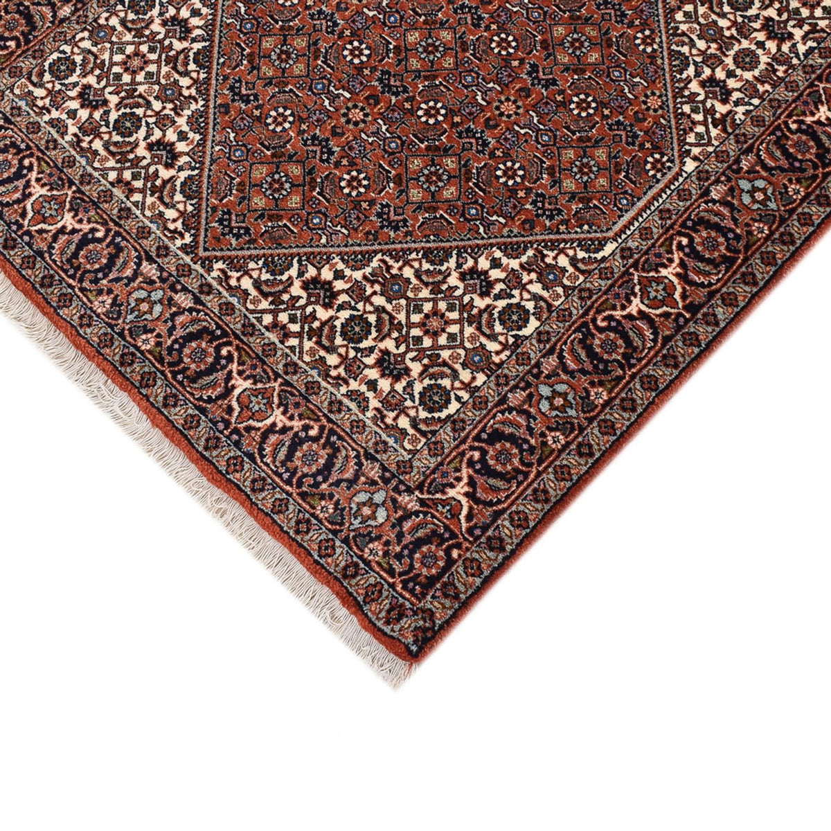 Tapis de couloir Tapis persan - Bidjar - 377 x 83 cm - rouille