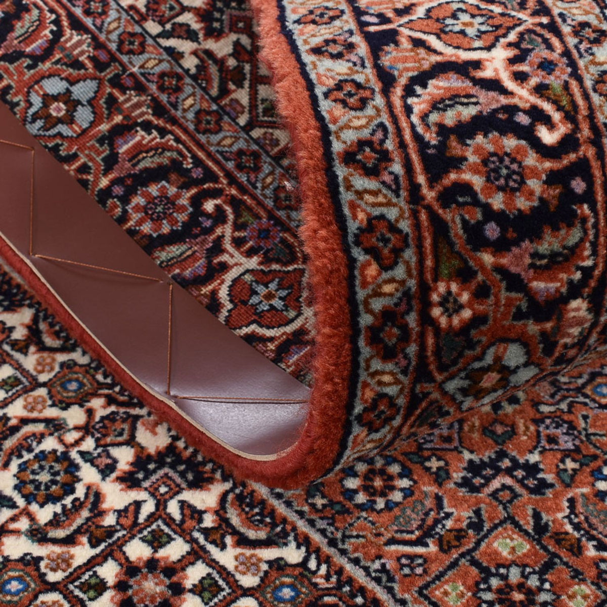 Tapis de couloir Tapis persan - Bidjar - 377 x 83 cm - rouille