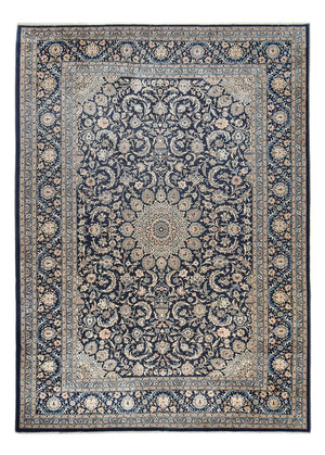 Tapis persan - Classique - 346 x 248 cm - bleu foncé