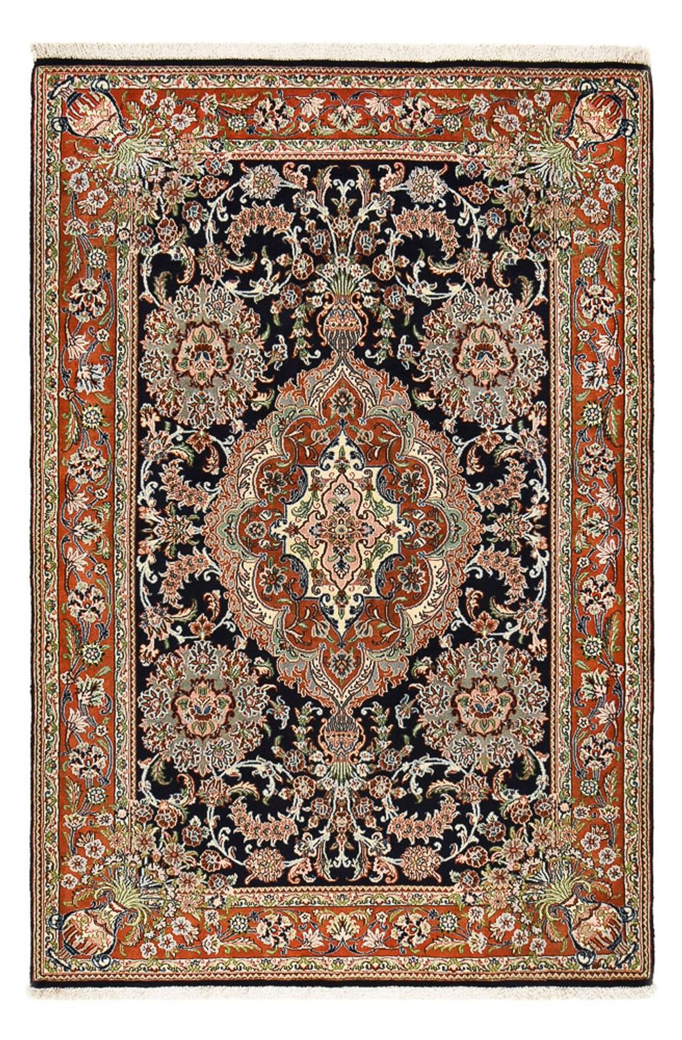 Tapis persan - Ghom - Royal - 208 x 137 cm - beige foncé