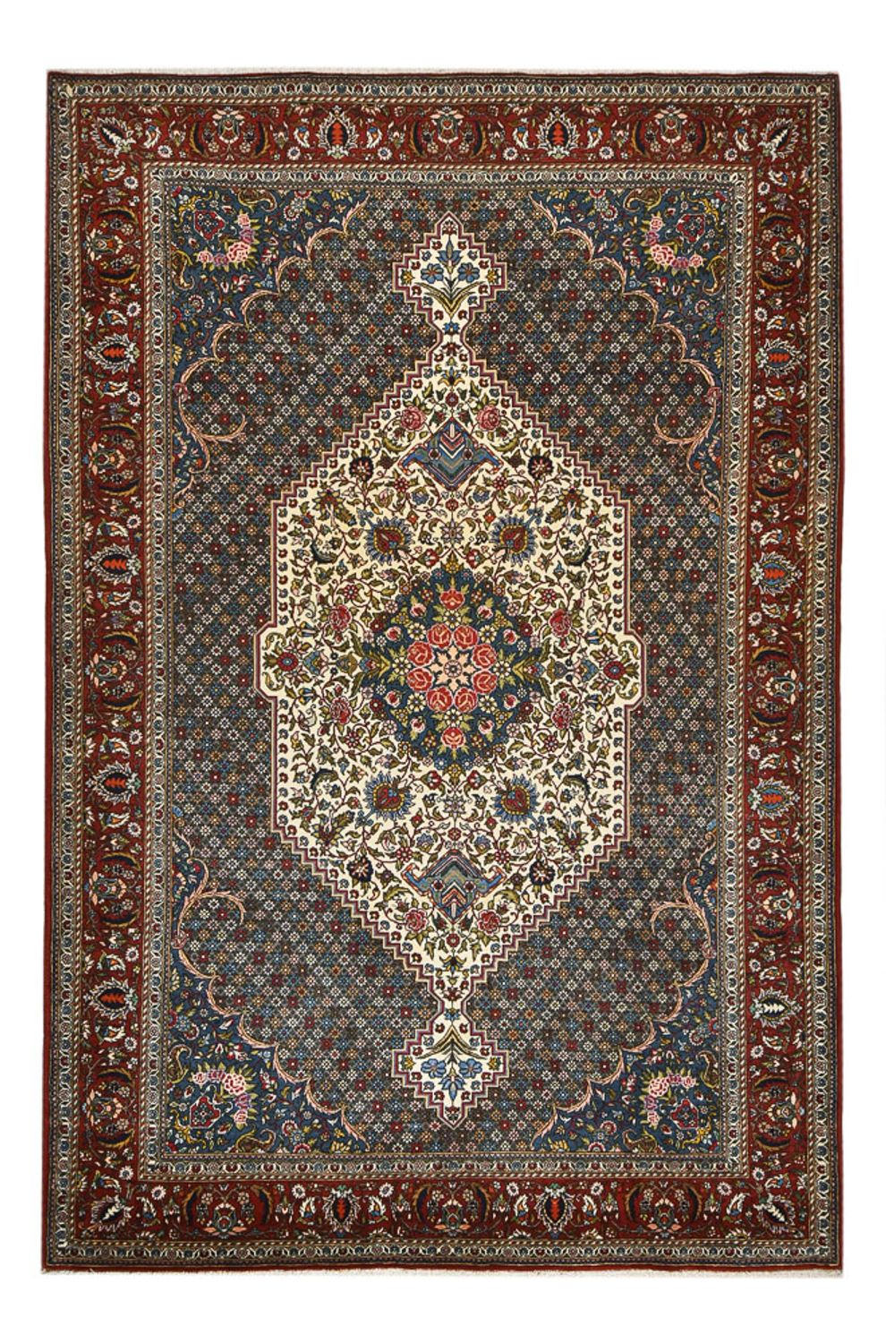 Tapis persan - Nomadic - 320 x 214 cm - bleu foncé