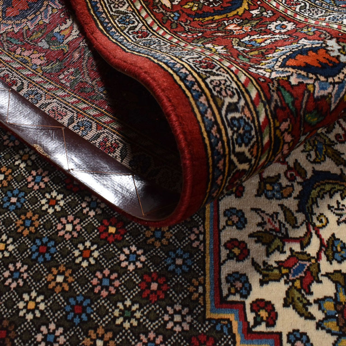 Tapis persan - Nomadic - 320 x 214 cm - bleu foncé