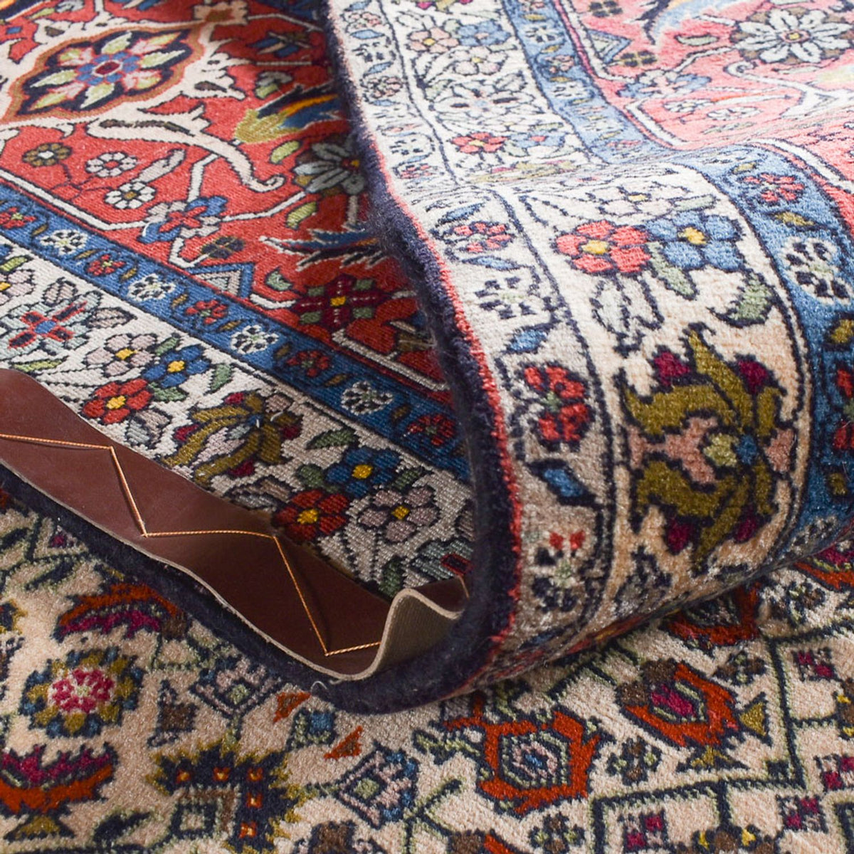 Tapis persan - Bidjar carré  - 400 x 400 cm - rouille