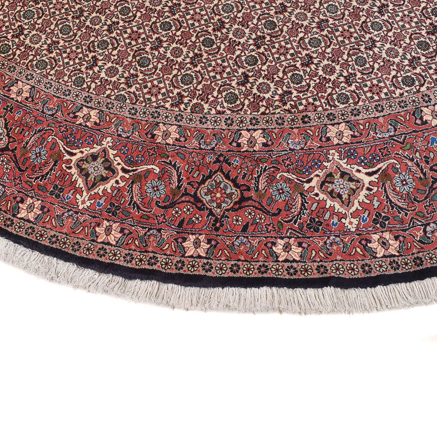 Tapis persan - Bidjar ronde  - 300 x 300 cm - rouge clair
