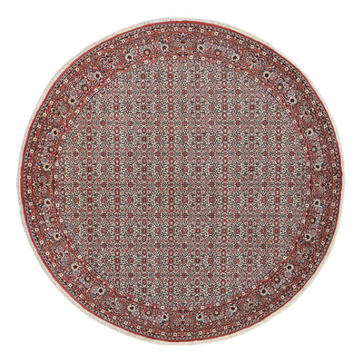 Tapis persan - Bidjar ronde  - 305 x 305 cm - rouge clair