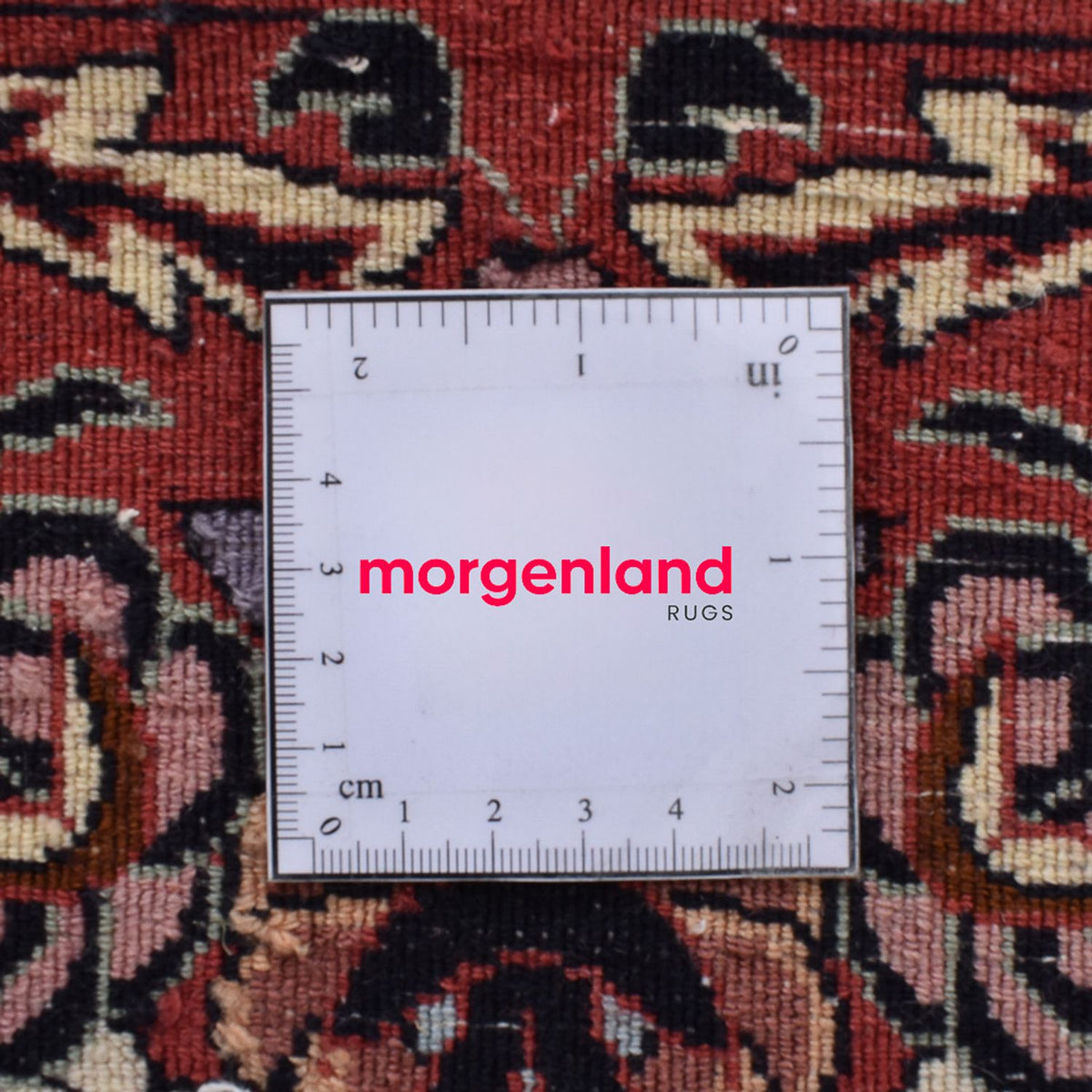 Tapis persan - Bidjar ronde  - 305 x 305 cm - rouge clair