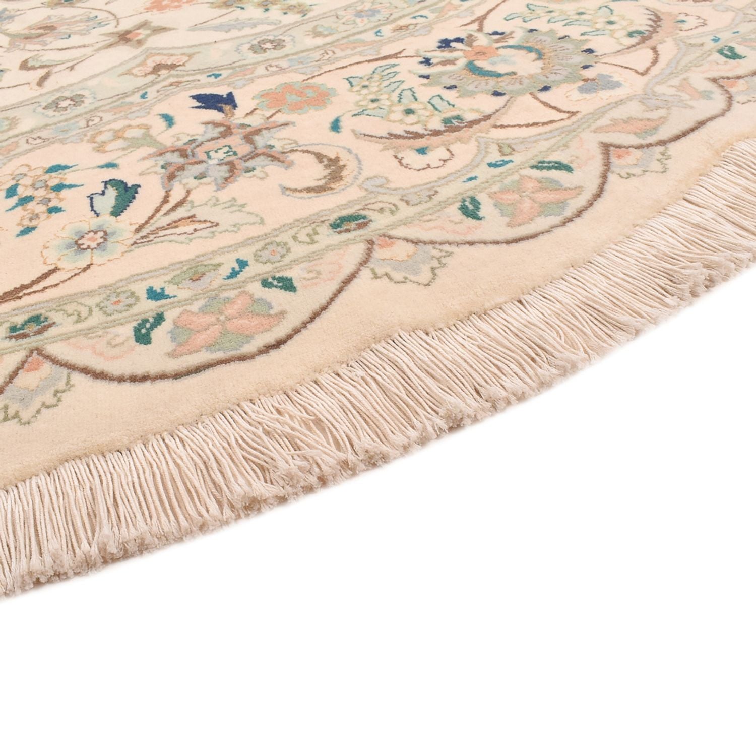 Tapis persan - Tabriz - Royal ronde  - 200 x 200 cm - sable