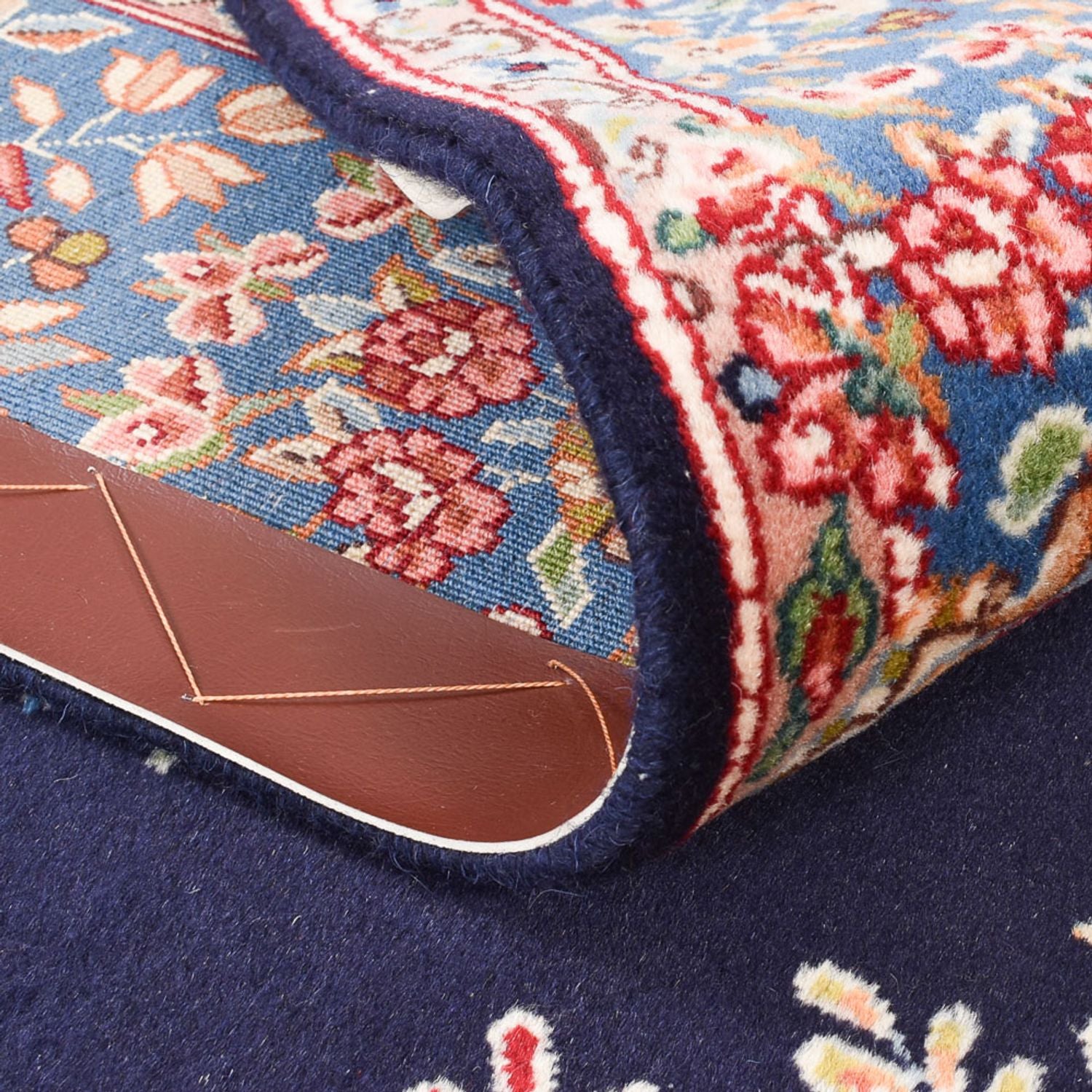 Tapis persan - Royal - 200 x 130 cm - bleu foncé