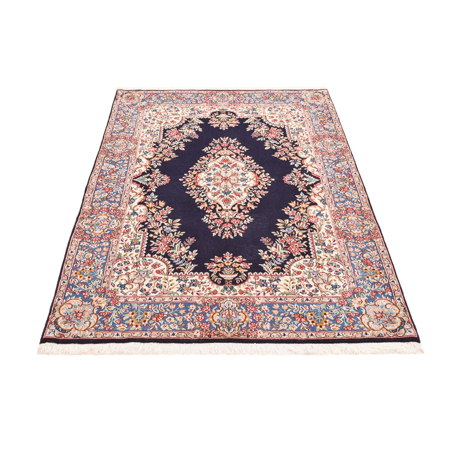 Tapis persan - Royal - 200 x 130 cm - bleu foncé