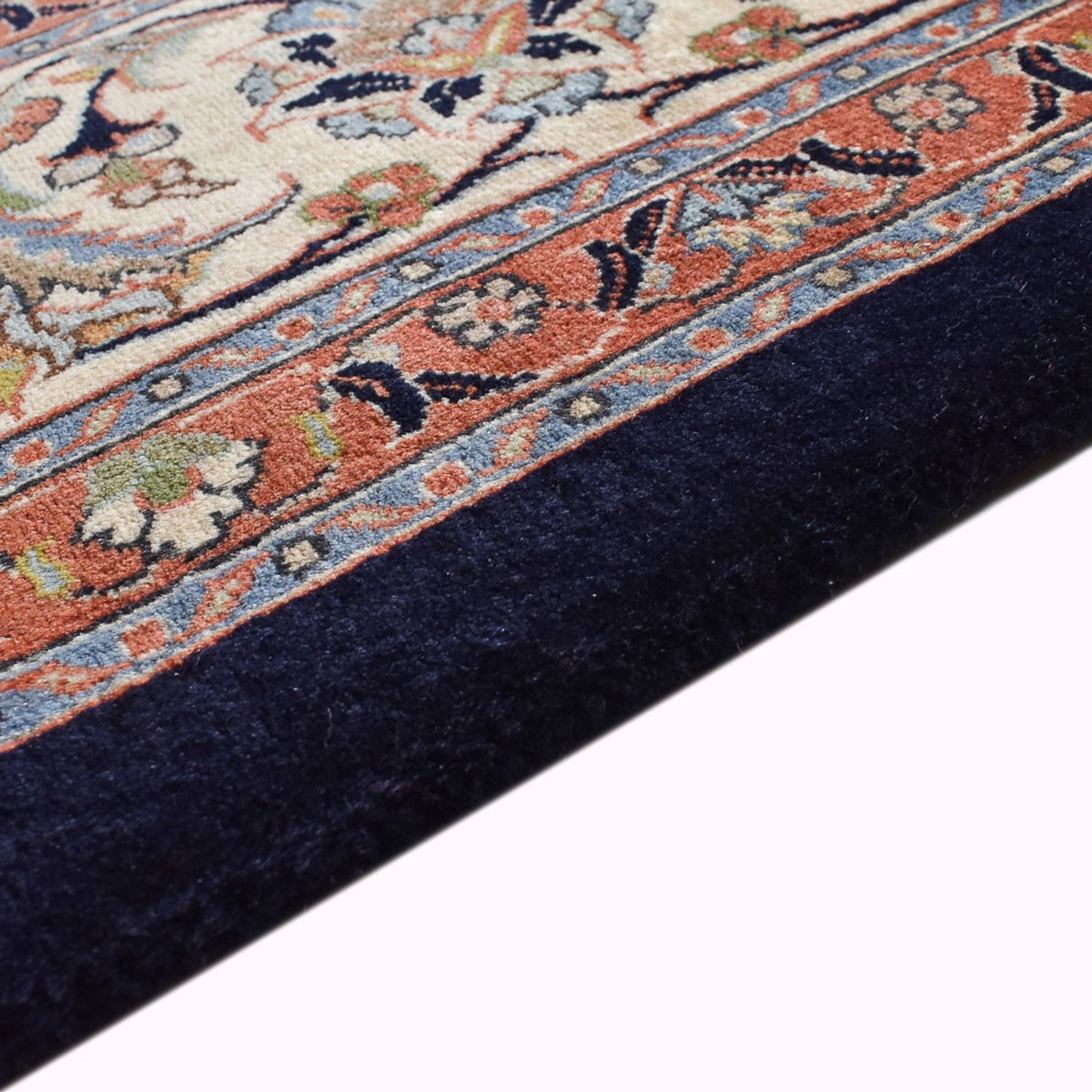 Tapis persan - Classique - Royal - 338 x 247 cm - bleu foncé