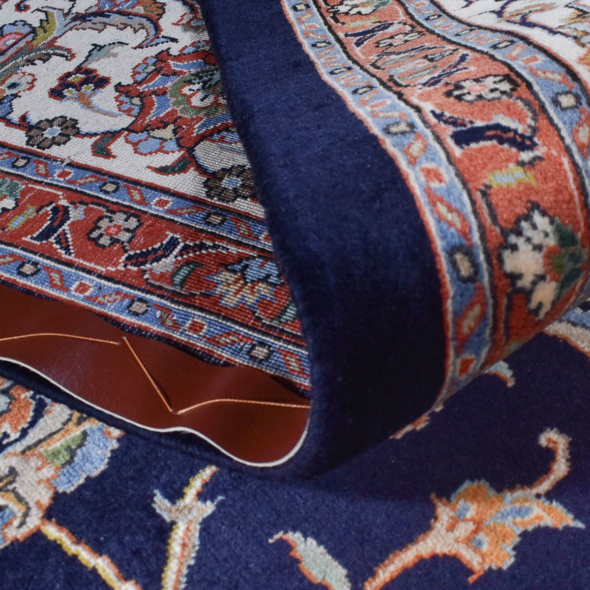 Tapis persan - Classique - Royal - 338 x 247 cm - bleu foncé