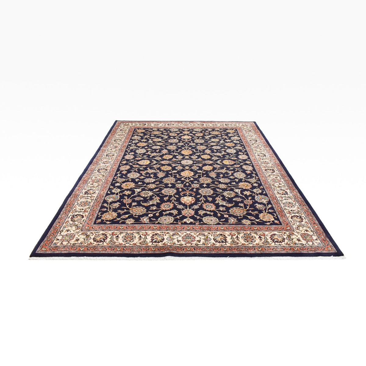 Tapis persan - Classique - Royal - 338 x 247 cm - bleu foncé