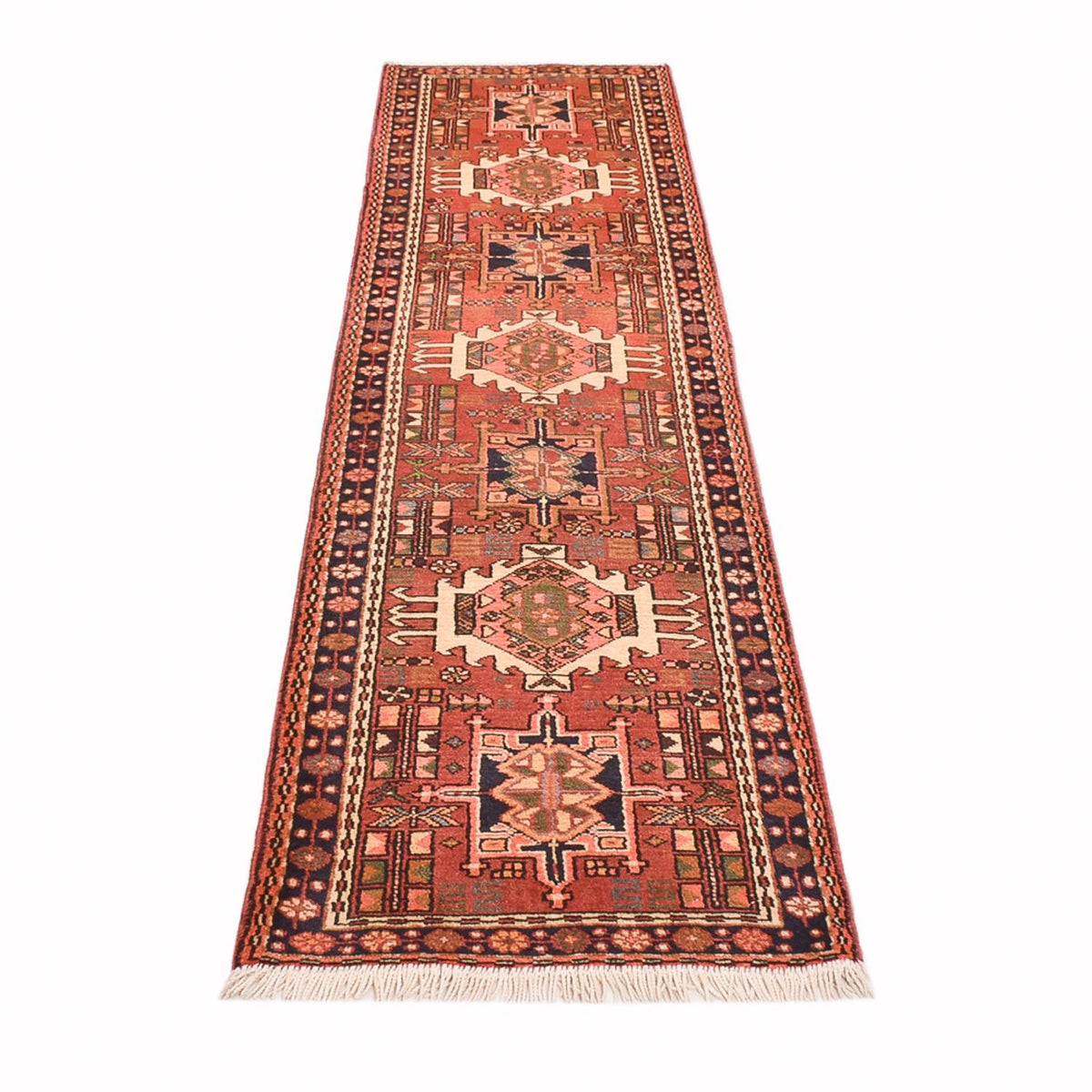 Tapis de couloir Tapis persan - Nomadic - 286 x 71 cm - rouge