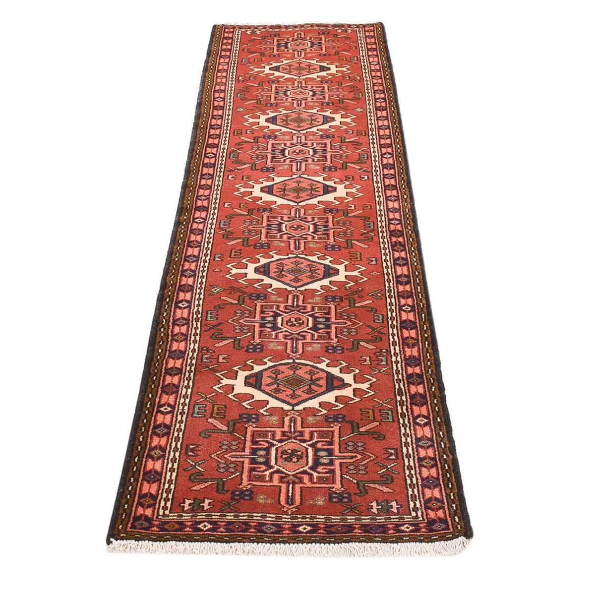 Tapis de couloir Tapis persan - Nomadic - 290 x 73 cm - rouge