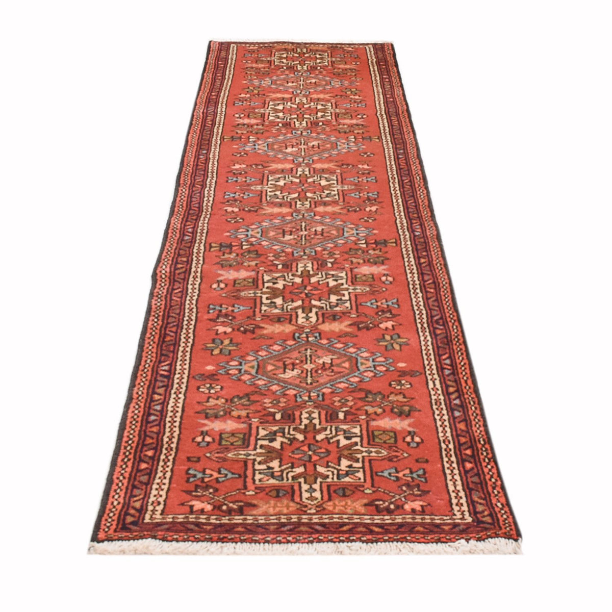 Tapis de couloir Tapis persan - Nomadic - 287 x 68 cm - rouge