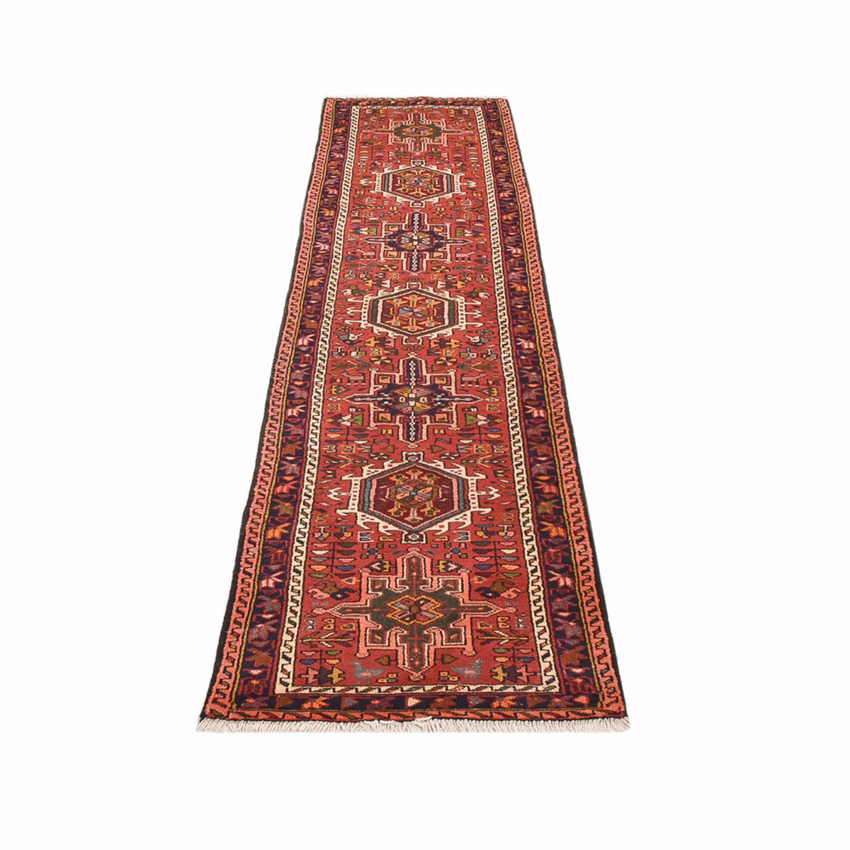 Tapis de couloir Tapis persan - Nomadic - 295 x 68 cm - rouge