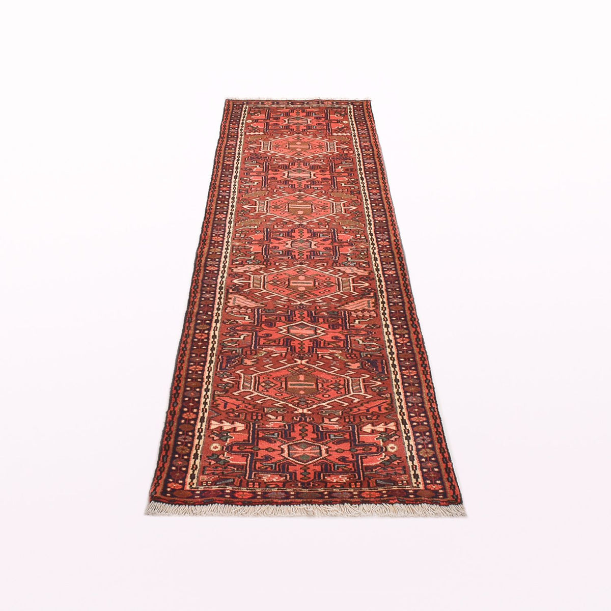 Tapis de couloir Tapis persan - Nomadic - 281 x 78 cm - rouge clair