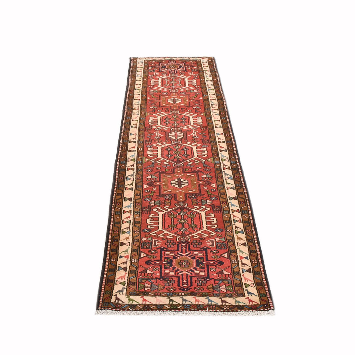 Tapis de couloir Tapis persan - Nomadic - 310 x 77 cm - rouge