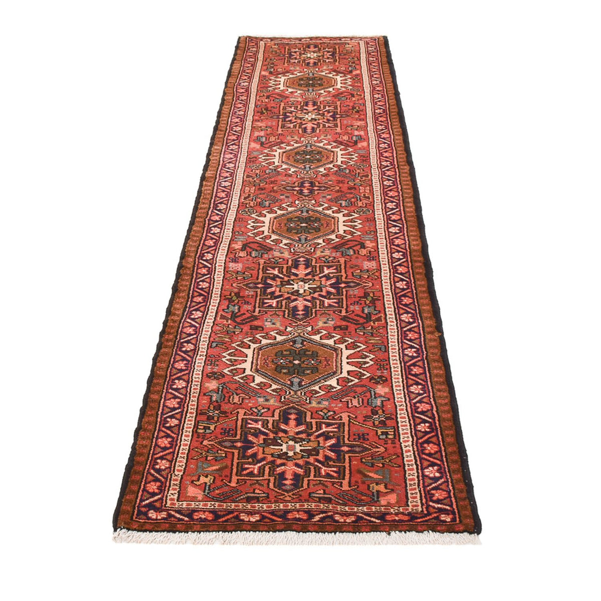 Tapis de couloir Tapis persan - Nomadic - 288 x 72 cm - rouge clair
