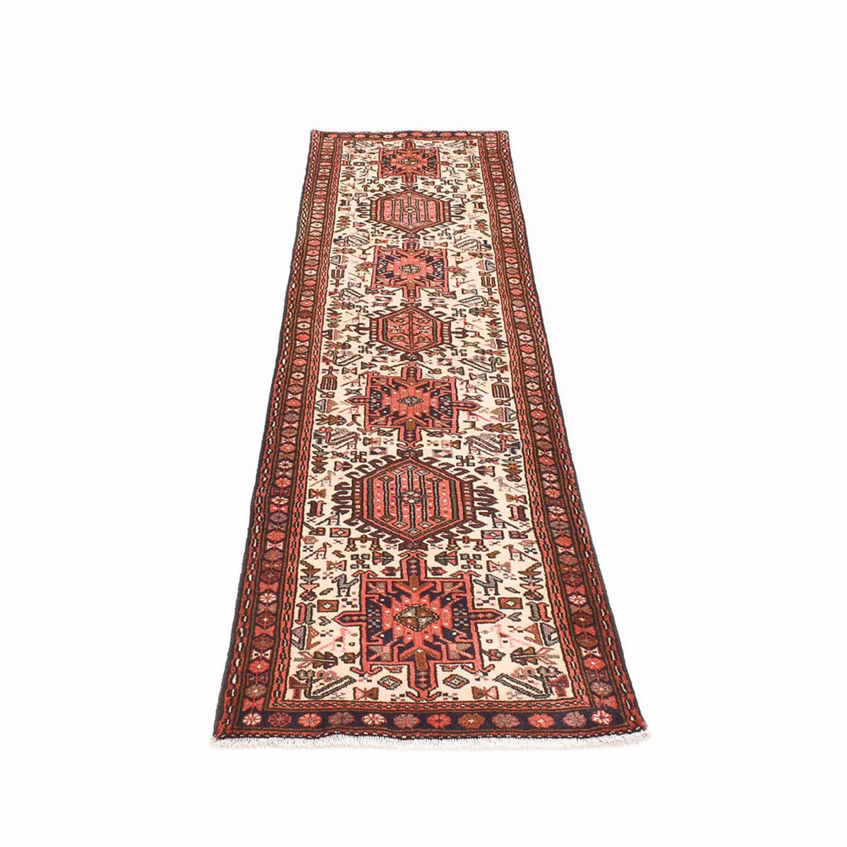 Tapis de couloir Tapis persan - Nomadic - 298 x 73 cm - crème