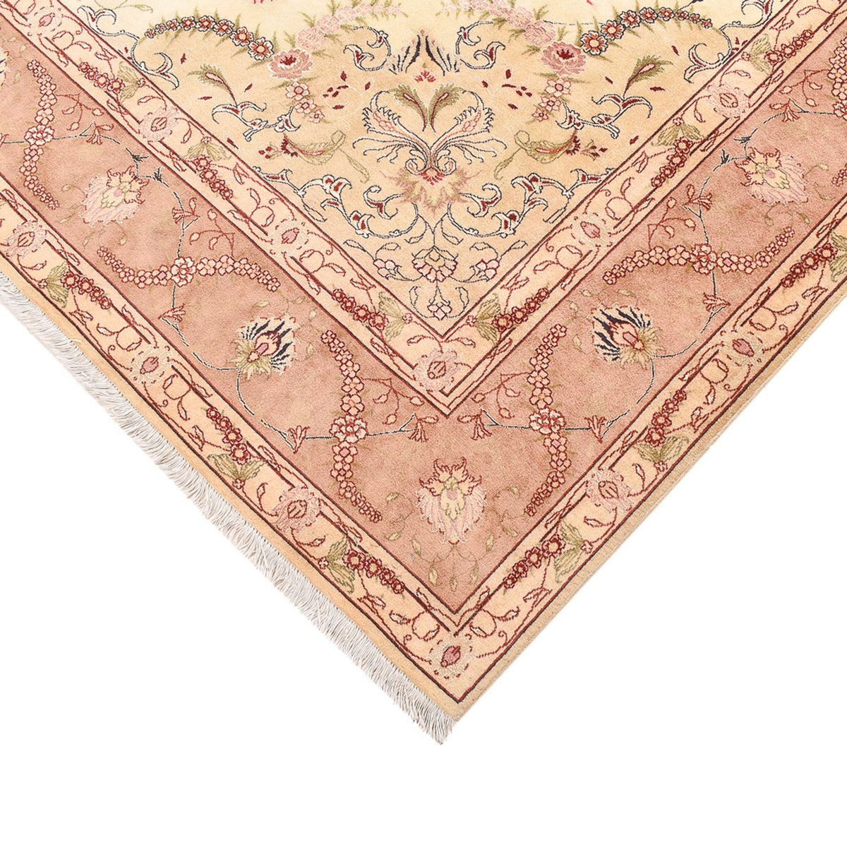 Tapis persan - Tabriz - Royal - 300 x 200 cm - beige clair