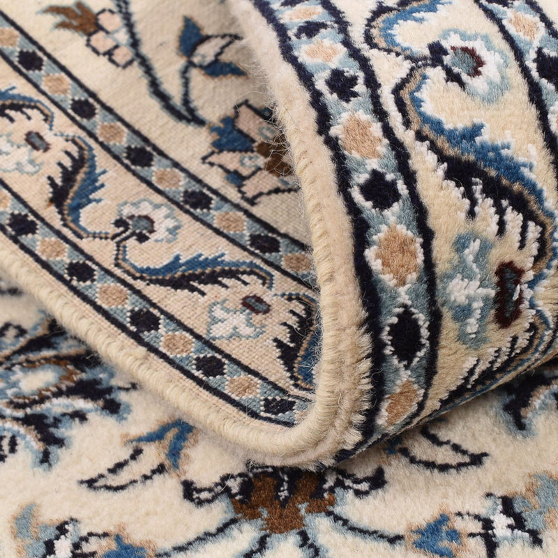 Tapis de couloir Tapis persan - Nain - Royal - 195 x 59 cm - crème