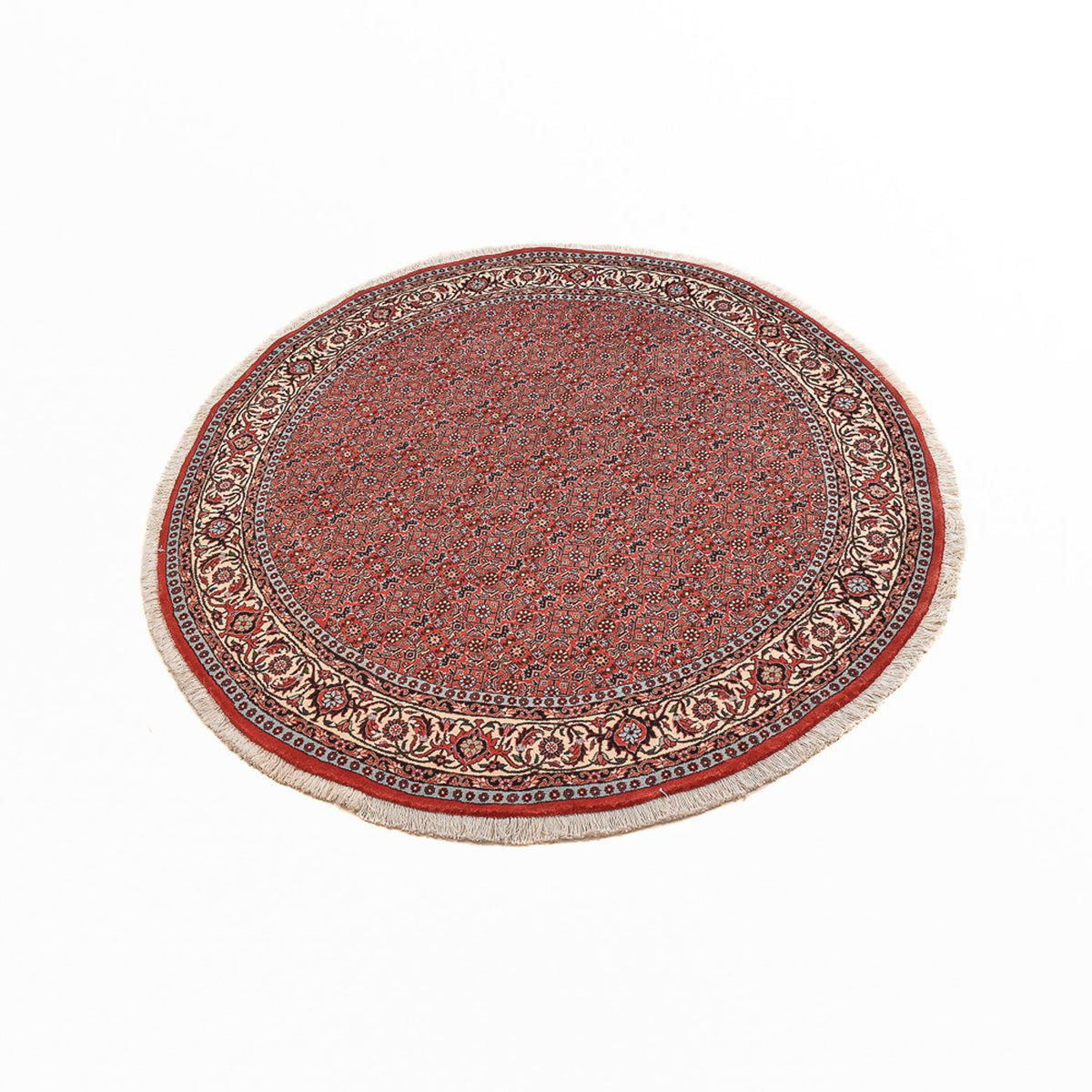 Tapis persan - Bidjar ronde  - 155 x 155 cm - rouge clair