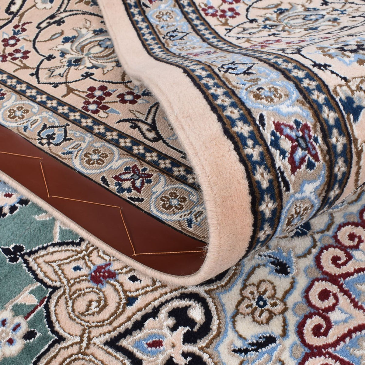 Tapis persan - Nain - Royal - 353 x 242 cm - vert clair