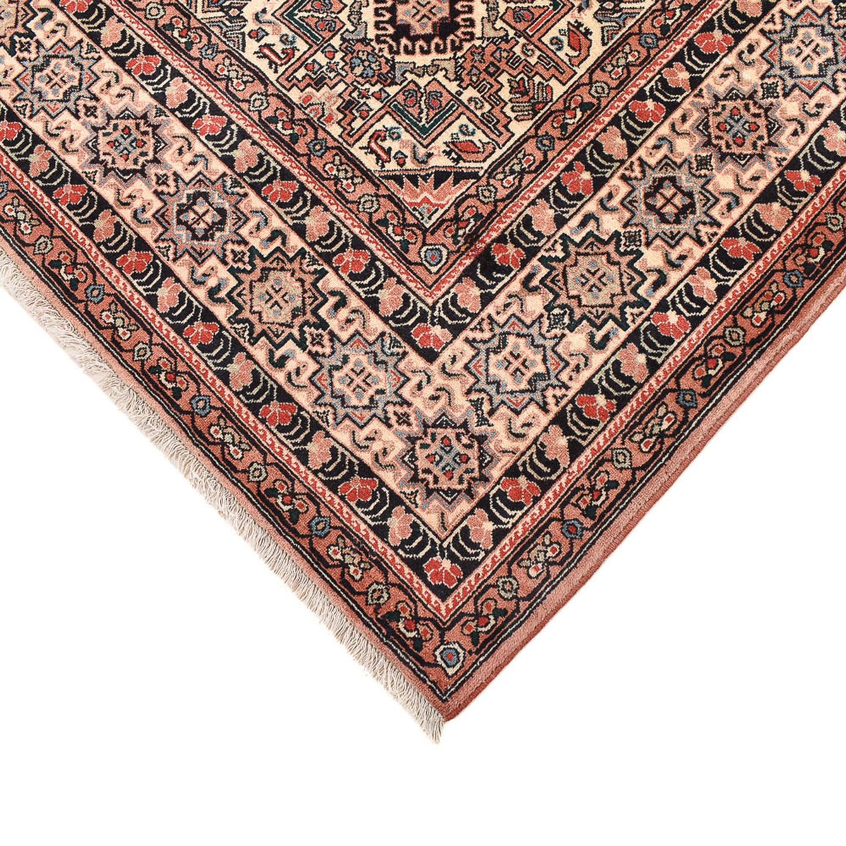 Tapis Gabbeh - Persan Kashkuli carré  - 195 x 195 cm - beige foncé
