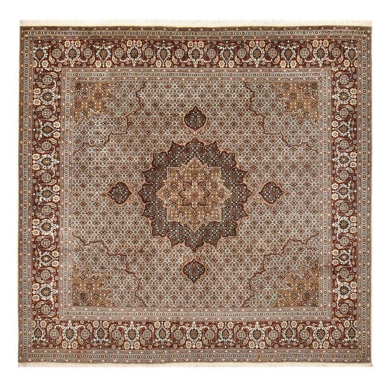 Tapis persan - Tabriz - Royal carré  - 252 x 247 cm - marron