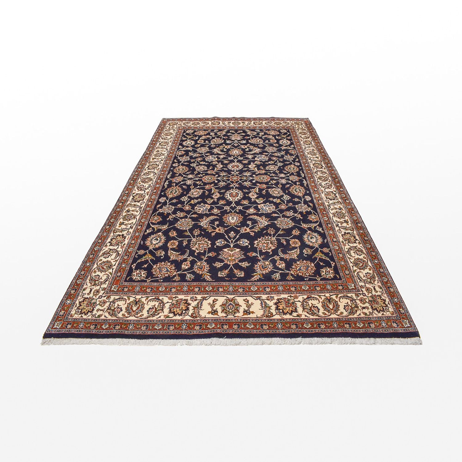 Tapis persan - Classique - 310 x 195 cm - bleu foncé