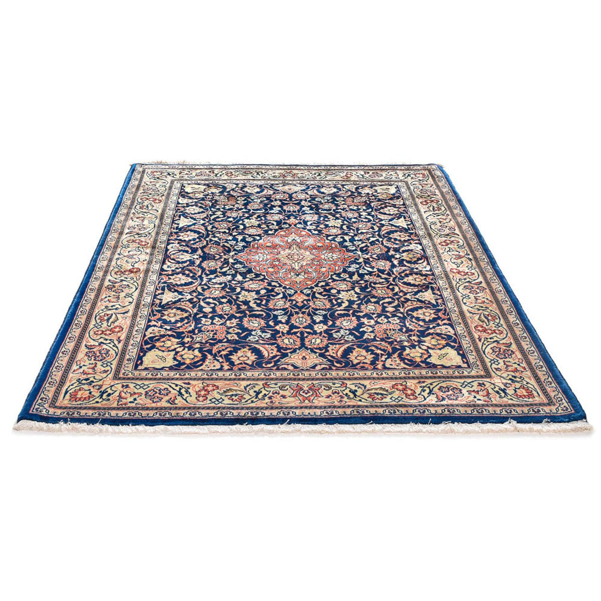 Tapis persan - Classique - 208 x 145 cm - bleu foncé