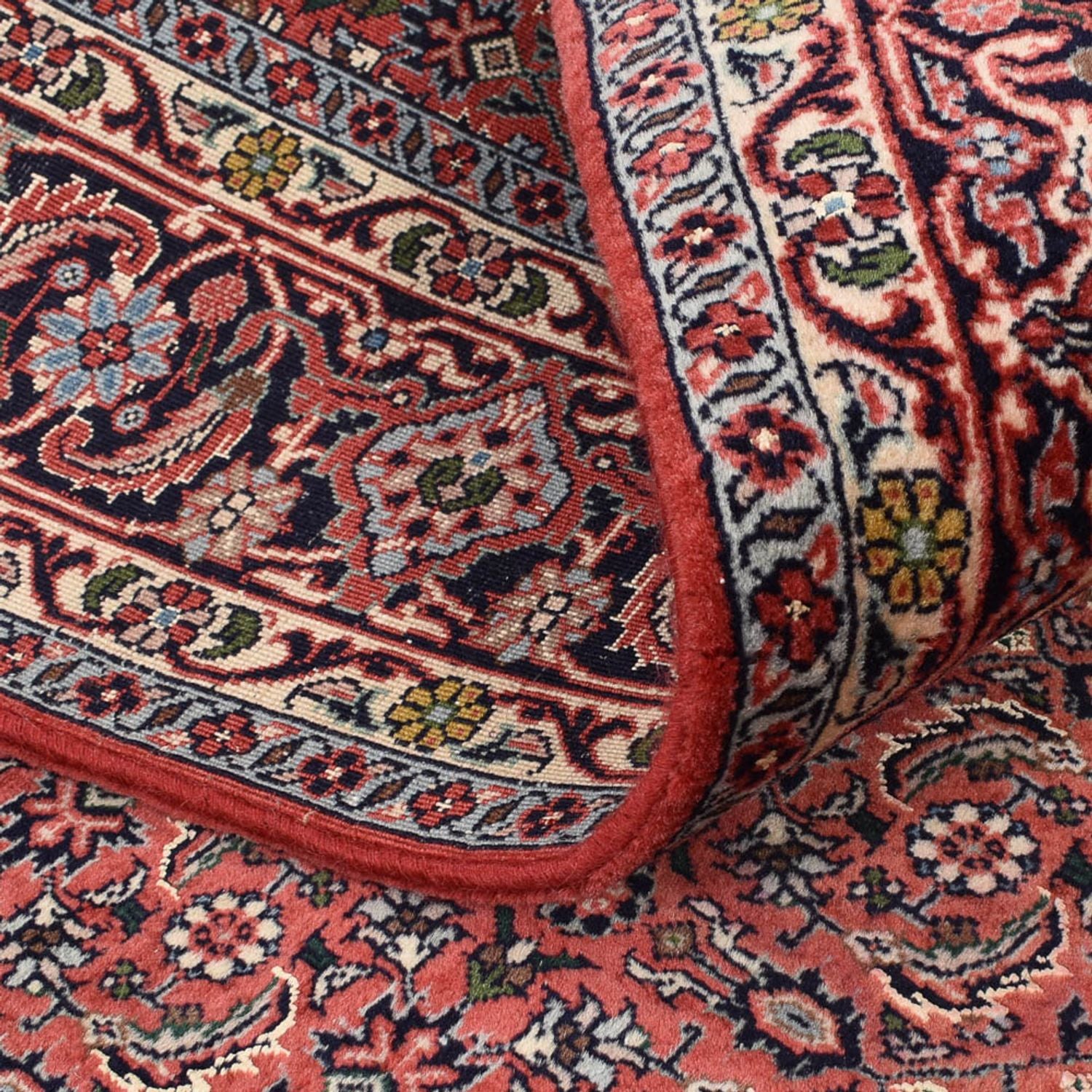 Tapis persan - Bidjar - 195 x 132 cm - rouge foncé