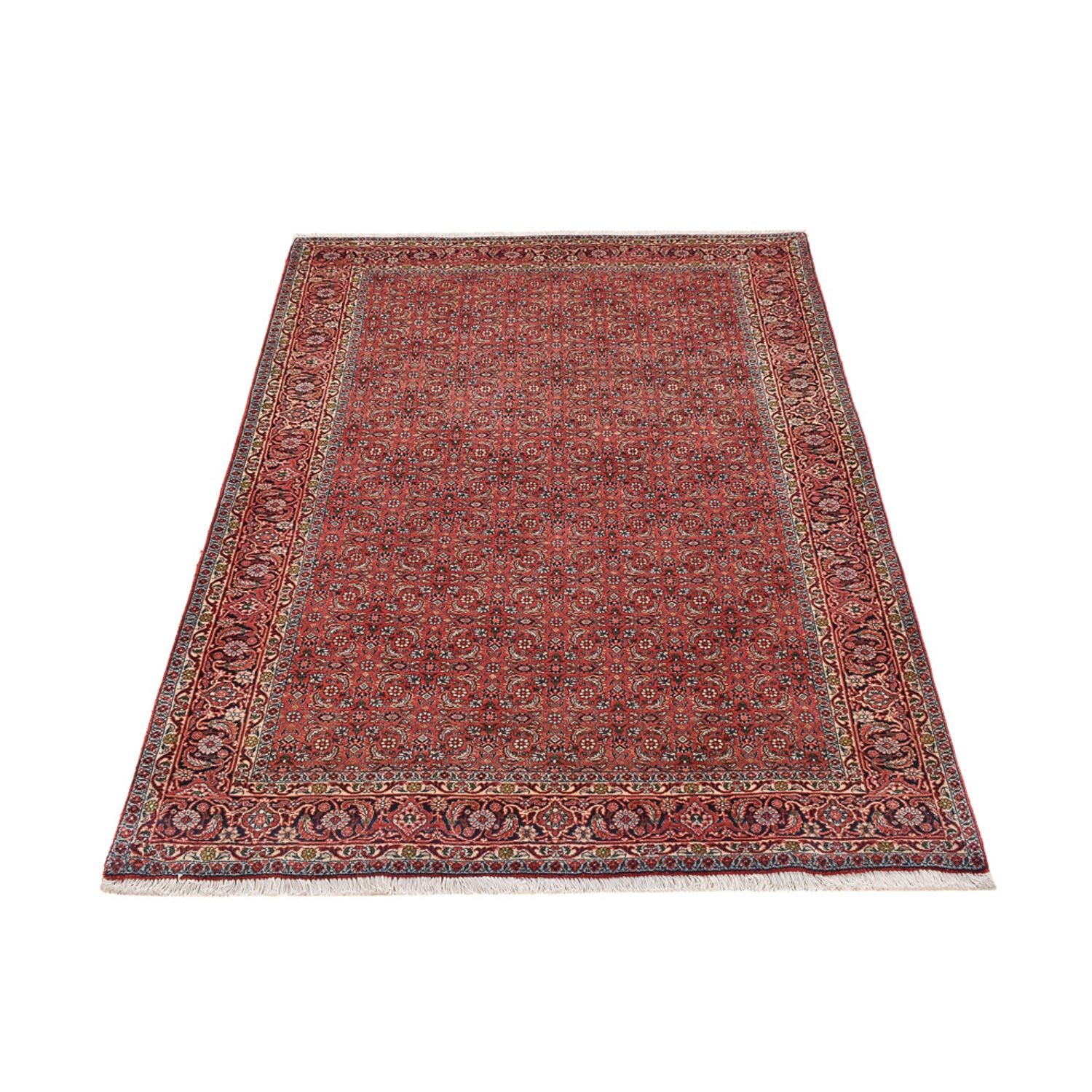 Tapis persan - Bidjar - 195 x 132 cm - rouge foncé